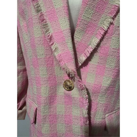 Vera Moda bree Kae check tweed blazer 6 - Picture 9 of 12